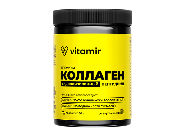 kollagen-premium-gidrolizovannyj-peptidnyj-s-vitaminom-c-vitamir-pro-poroshok-180g-1 Коллаген Премиум гидролизованный (пептидный) с витамином C VITAMIR PRO