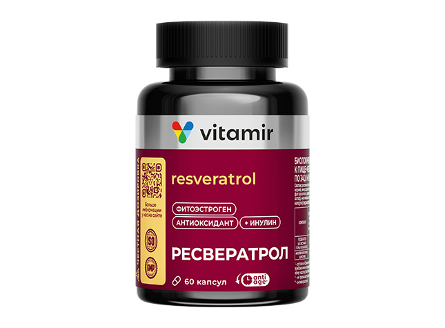 resveratrol-150-vitamir-pro-60c-1 Ресвератрол 150 мг VITAMIR PRO