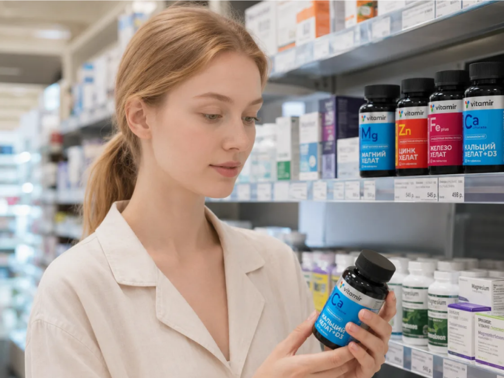 Хелатные комплексы VITAMIR — магний, цинк, железо, кальций в биодоступных формах