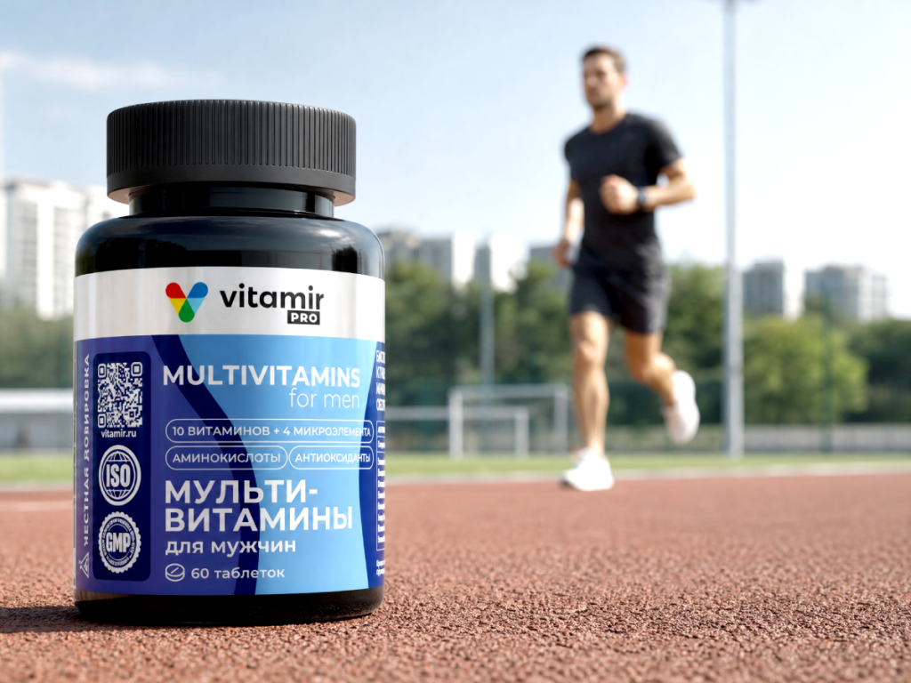 Мультивитамины для мужчин VITAMIR PRO — комплекс для энергии и восстановления